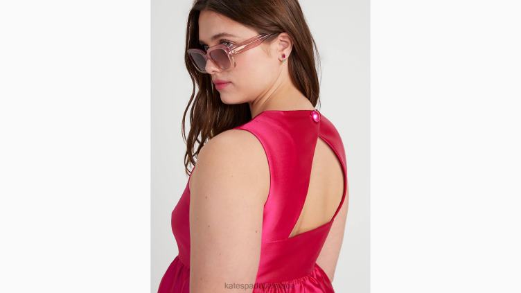 robe courte Lucille dos nu Kate Spade femmes vêtements D8288744 prune rose
