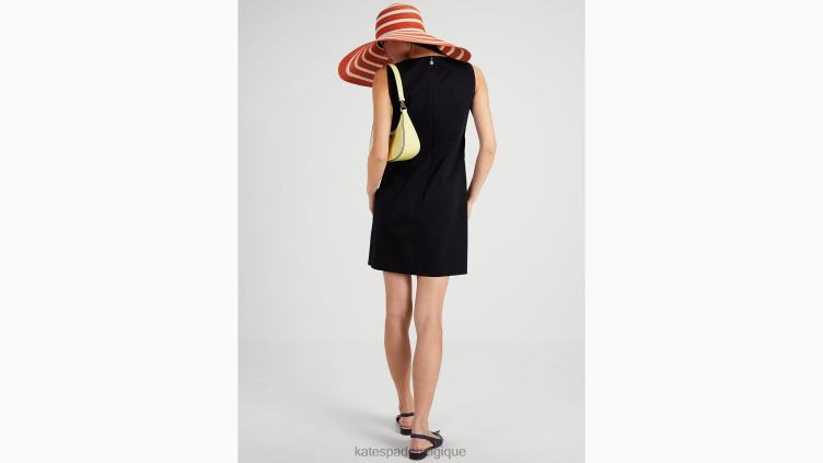 robe droite à fleurs appliquées Kate Spade femmes vêtements D8288731 noir