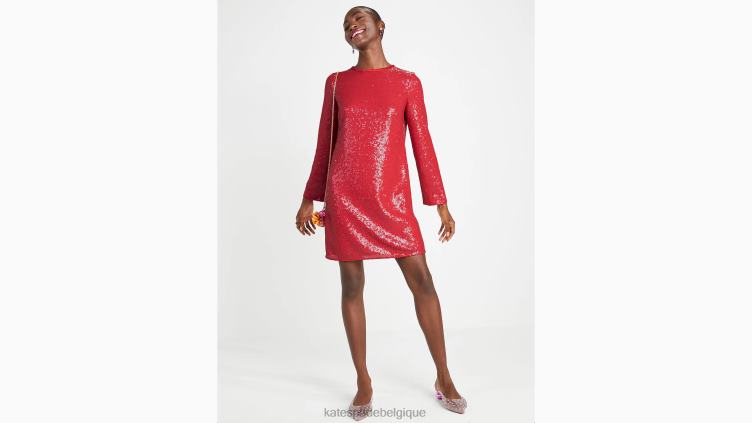robe droite à sequins Kate Spade femmes vêtements D8288903 moteur rouge