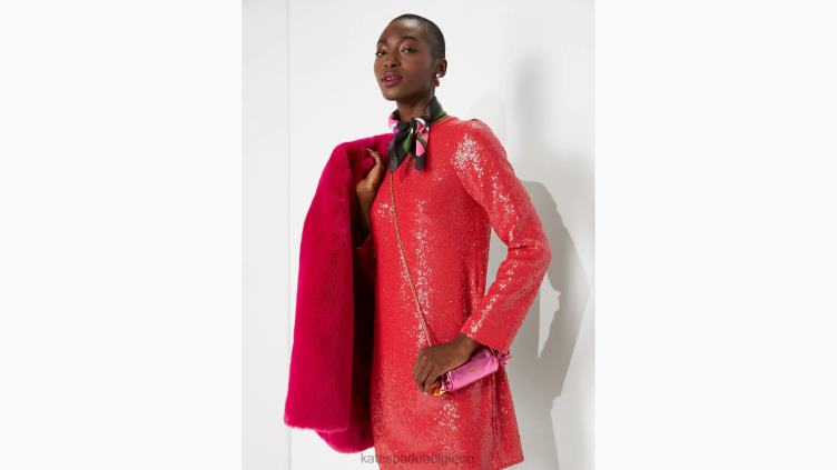 robe droite à sequins Kate Spade femmes vêtements D8288903 moteur rouge