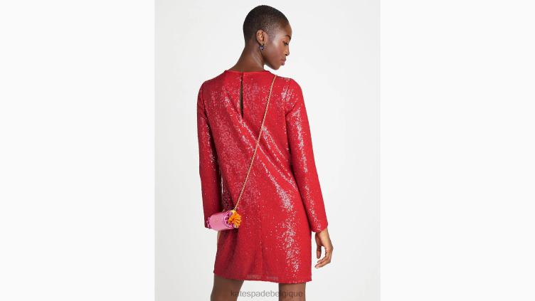 robe droite à sequins Kate Spade femmes vêtements D8288903 moteur rouge