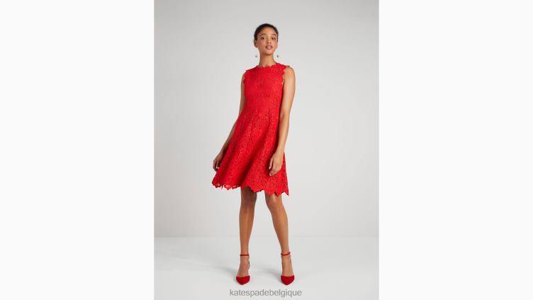 robe en dentelle fleurie Kate Spade femmes vêtements D8288850 moteur rouge