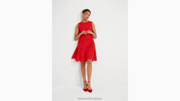 robe en dentelle fleurie Kate Spade femmes vêtements D8288850 moteur rouge
