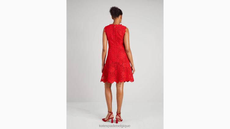 robe en dentelle fleurie Kate Spade femmes vêtements D8288850 moteur rouge