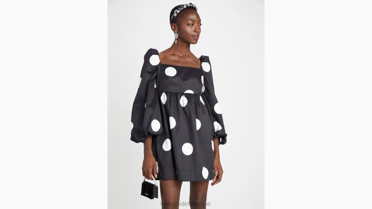 robe en faille à pois géants Kate Spade femmes vêtements D8288908 noir