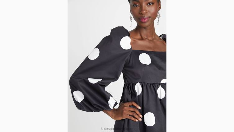robe en faille à pois géants Kate Spade femmes vêtements D8288908 noir