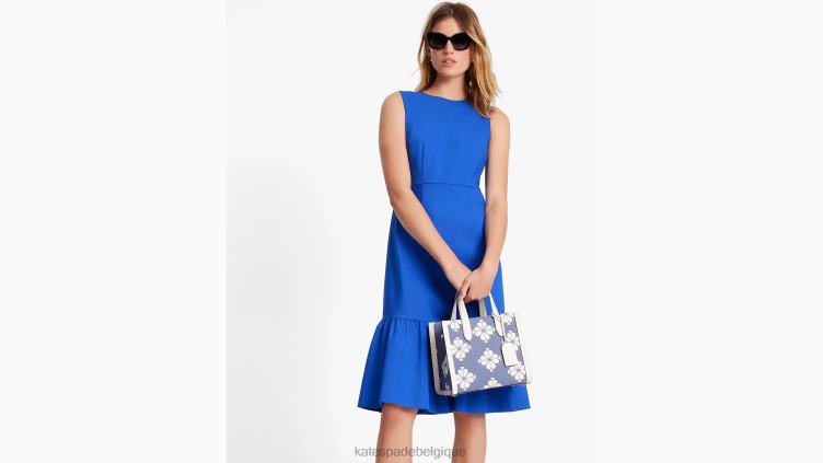 robe fourreau à volants Kate Spade femmes vêtements D8288722 myrtille