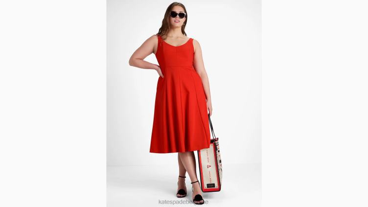 robe grâce en sergé Kate Spade femmes vêtements D8288699 tomate fraîche