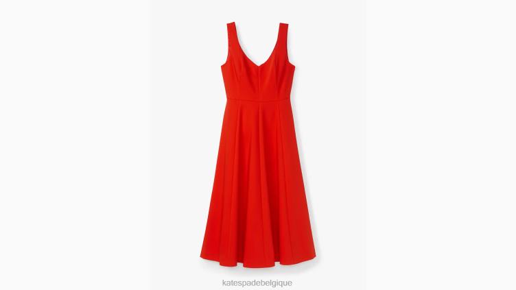 robe grâce en sergé Kate Spade femmes vêtements D8288699 tomate fraîche