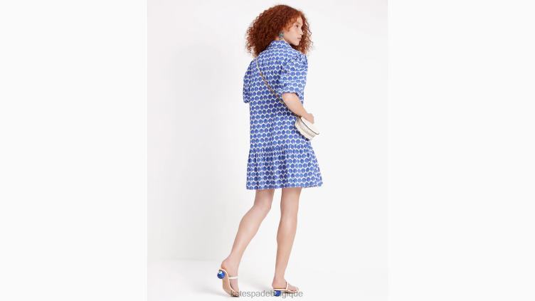 robe lac coquillages Kate Spade femmes vêtements D8288698 myrtille/crème