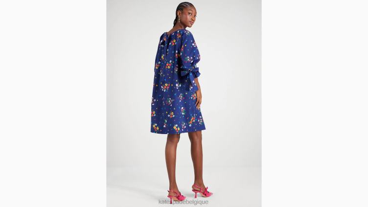 robe nouée au dos à bouquet Kate Spade femmes vêtements D8288891 marine française