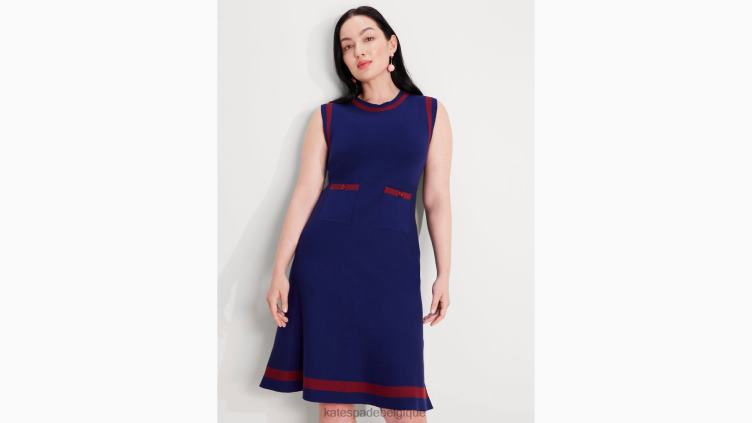 robe pull sans manches Kate Spade femmes vêtements D8288926 marine française