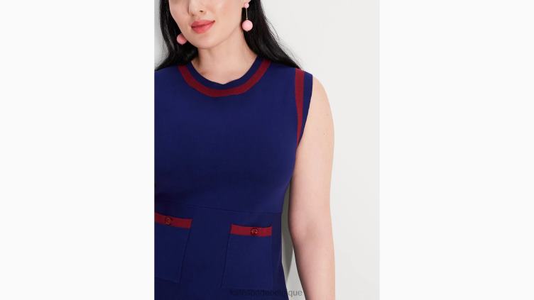 robe pull sans manches Kate Spade femmes vêtements D8288926 marine française