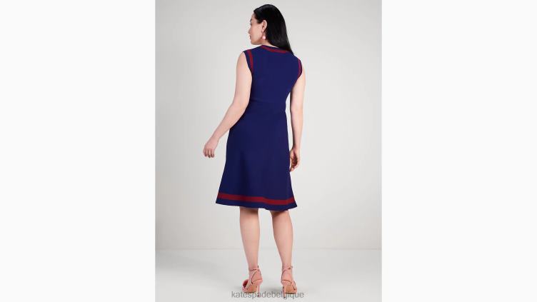 robe pull sans manches Kate Spade femmes vêtements D8288926 marine française