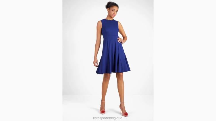 robe sans manches en point de Rome Kate Spade femmes vêtements D8288861 marine française