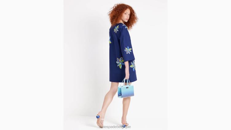 tunique à fleurs brodées Kate Spade femmes vêtements D8288682 marine française