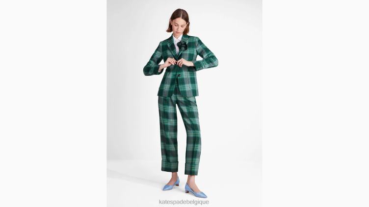 blazer à carreaux effet serre Kate Spade femmes vêtements D8288899 pinède