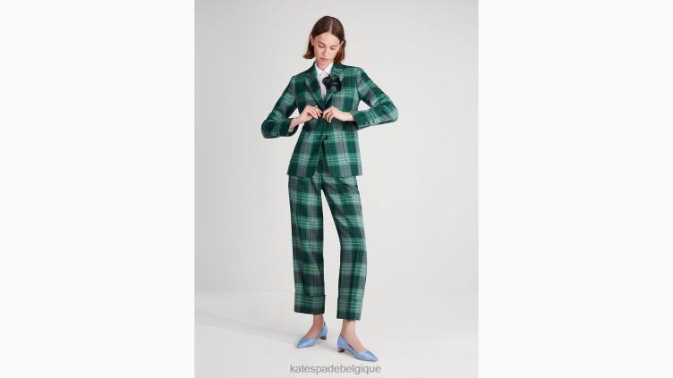 blazer à carreaux effet serre Kate Spade femmes vêtements D8288899 pinède