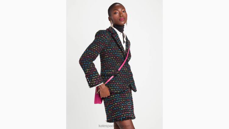 blazer en tweed métallisé Kate Spade femmes vêtements D8288887 noir multicolore