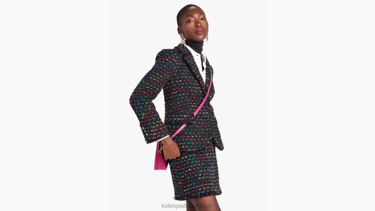 blazer en tweed métallisé Kate Spade femmes vêtements D8288887 noir multicolore