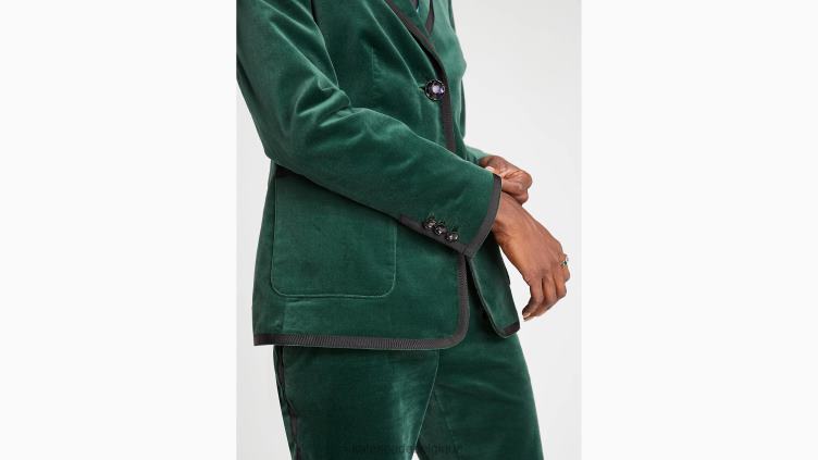 blazer en velours à boutons bijoux Kate Spade femmes vêtements D8288953 pin torrey