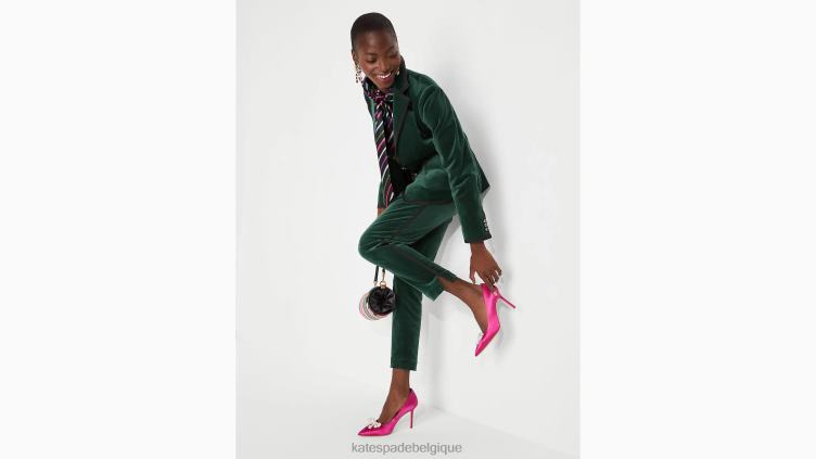 blazer en velours à boutons bijoux Kate Spade femmes vêtements D8288953 pin torrey