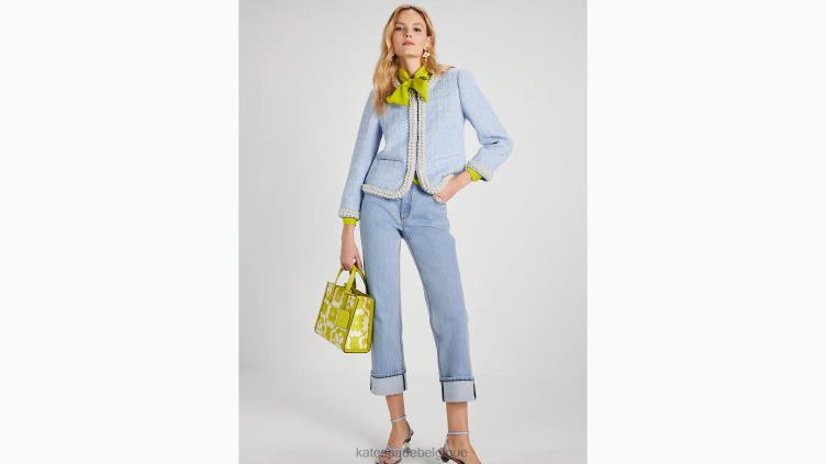 veste en tweed ornée de perles Kate Spade femmes vêtements D8288763 hortensia pâle