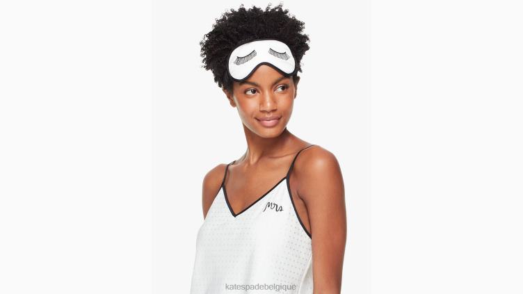 Mme. ensemble pyjama avec masque de sommeil Kate Spade femmes vêtements D8288846 blanc cassé