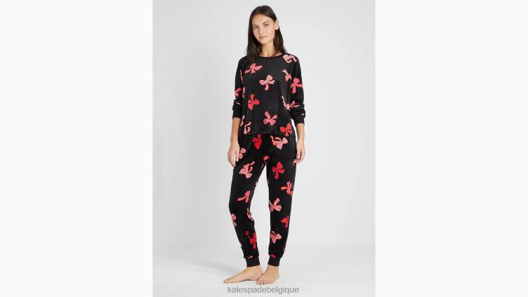 ensemble de jogging en velours Kate Spade femmes vêtements D8288872 impression de ruban