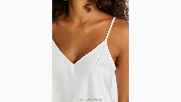 ensemble pyjama Mme Kate Spade femmes vêtements D8288830 point blanc cassé