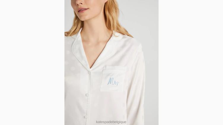 ensemble pyjama Mme Long Kate Spade femmes vêtements D8288841 point blanc cassé