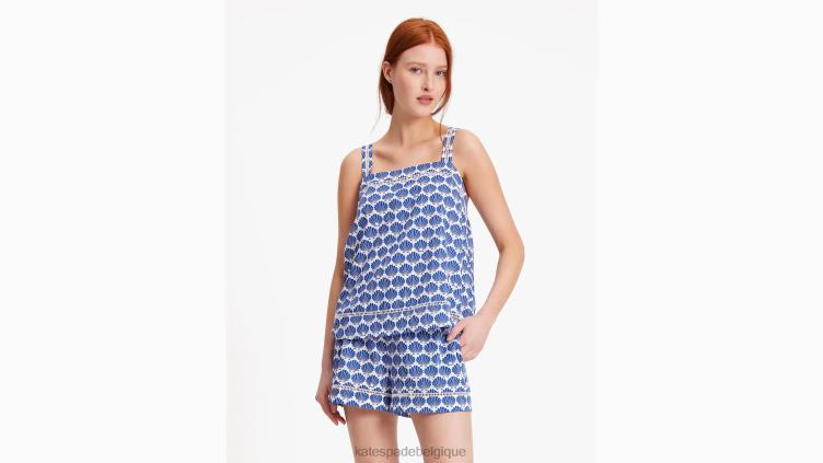 ensemble pyjama court Kate Spade femmes vêtements D8288812 coquille géo