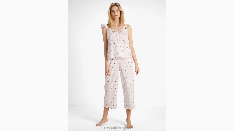ensemble pyjama court Kate Spade femmes vêtements D8288821 abeille occupée