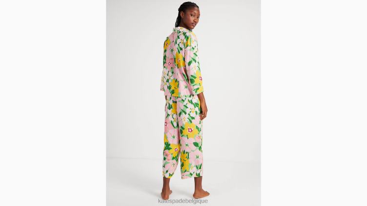 ensemble pyjama court Kate Spade femmes vêtements D8288825 pétales picturaux