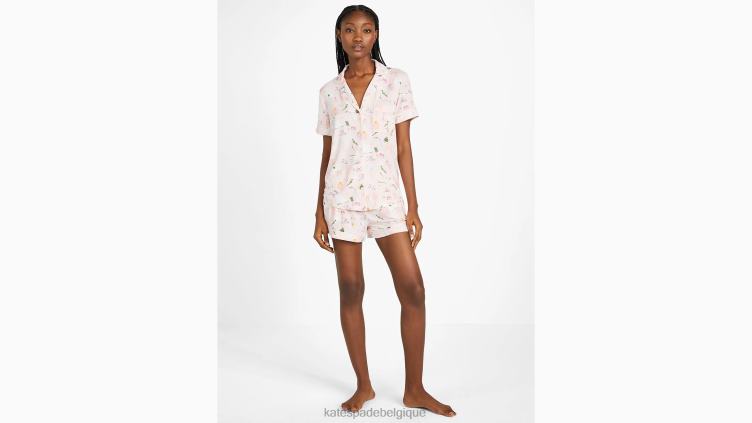 ensemble pyjama court Kate Spade femmes vêtements D8288832 avec impression d'amour