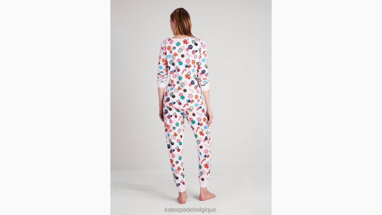 ensemble pyjama de jogging Kate Spade femmes vêtements D8288855 imprimé esprit de vacances