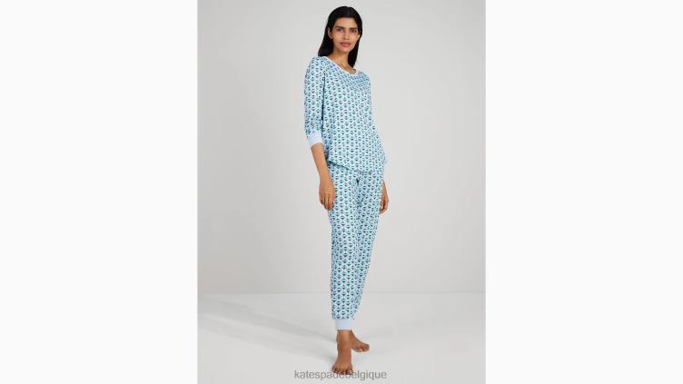 ensemble pyjama de jogging Kate Spade femmes vêtements D8288873 impression de l'happy hour