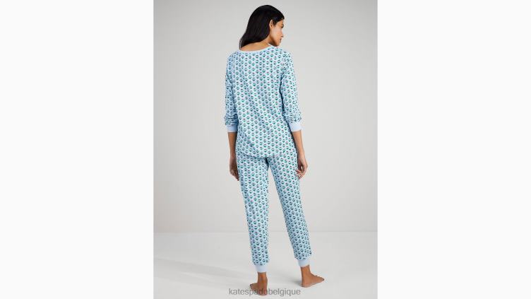 ensemble pyjama de jogging Kate Spade femmes vêtements D8288873 impression de l'happy hour