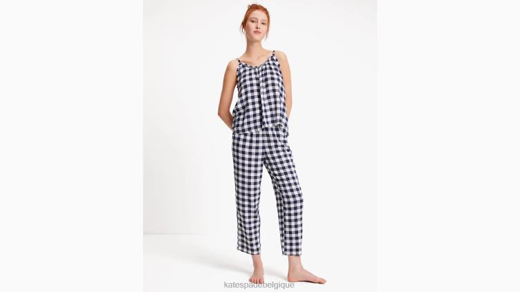 ensemble pyjama long Kate Spade femmes vêtements D8288816 vichy bord de mer