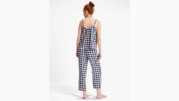 ensemble pyjama long Kate Spade femmes vêtements D8288816 vichy bord de mer