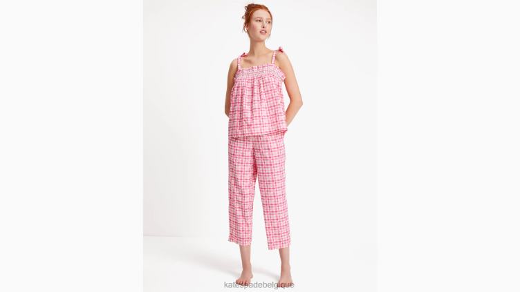 ensemble pyjama long Kate Spade femmes vêtements D8288818 plaid pictural