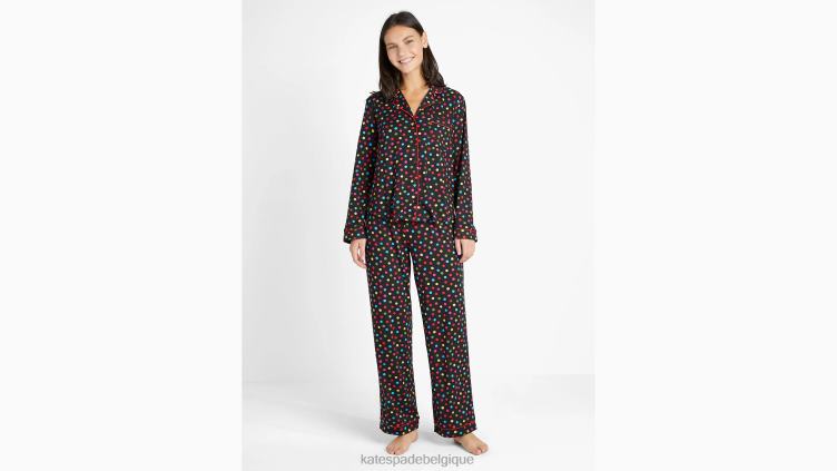 ensemble pyjama long Kate Spade femmes vêtements D8288896 points festifs