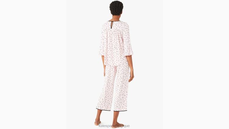 ensemble pyjama long à pois roses Kate Spade femmes vêtements D8288834 point rose