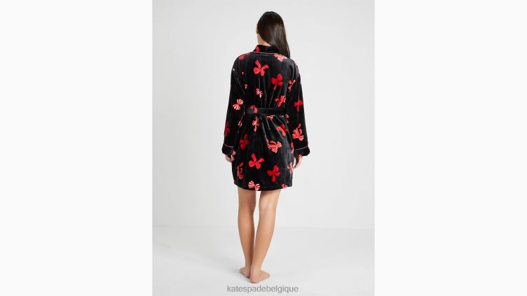 peignoir en chenille Kate Spade femmes vêtements D8288907 impression de ruban