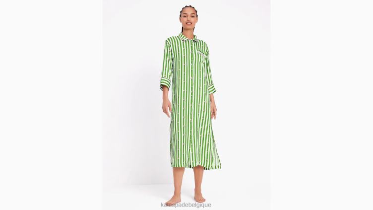 robe chemise longue à rayures libellules Kate Spade femmes vêtements D8288810 bande de libellule