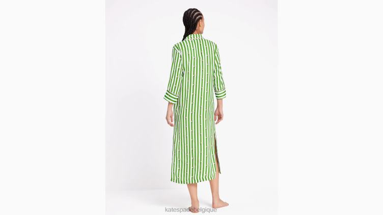 robe chemise longue à rayures libellules Kate Spade femmes vêtements D8288810 bande de libellule