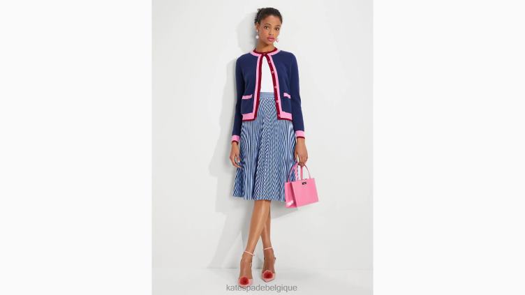 cardigan à col rond en cachemire Kate Spade femmes vêtements D8288913 marine française