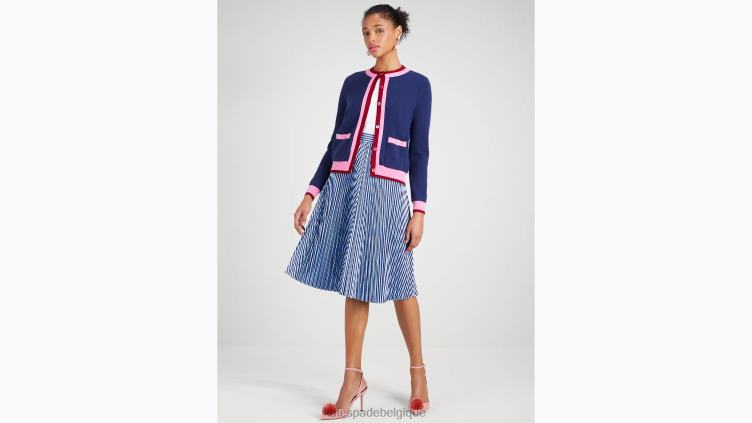 cardigan à col rond en cachemire Kate Spade femmes vêtements D8288913 marine française