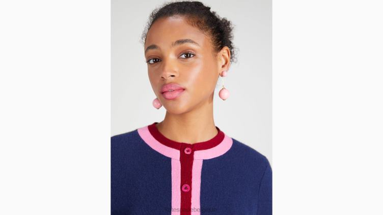 cardigan à col rond en cachemire Kate Spade femmes vêtements D8288913 marine française
