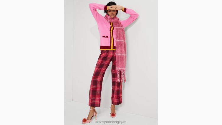 cardigan à col rond en cachemire Kate Spade femmes vêtements D8288914 soda au pamplemousse